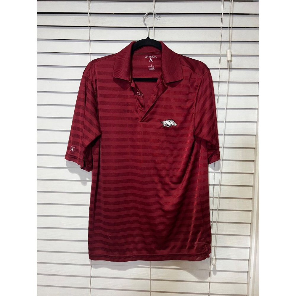 Antigua Arkansas Razorbacks Polo Shirt -‎ Size S